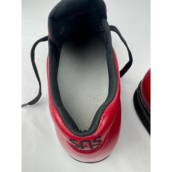 Free Time Walking Shoe | SAS Shoes SAS Free Time Red Leather Lace-Up Comfort Walking Shoes Women’s 8.5 Narrow Fit